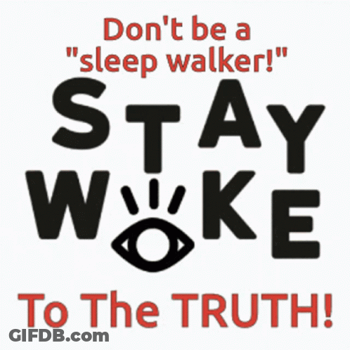 Don't Be Sleep Walker Stay Woke Truth GIF
