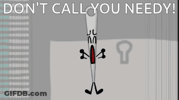 Don't Call You Needy Poster With Cartoon Characters GIF