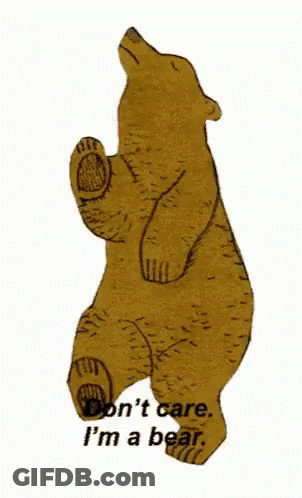 Don't Care I'm A Bear GIF
