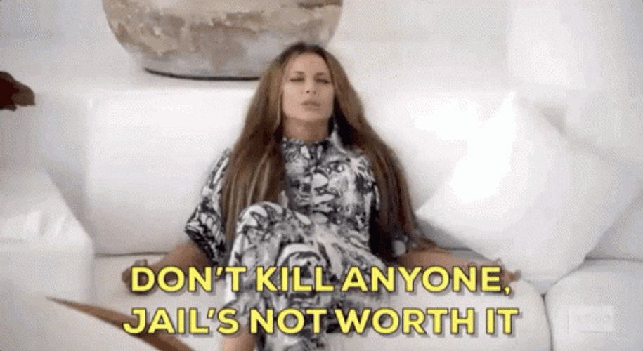 Don't Kill Anyone We're Not Worthy In Jail GIF
