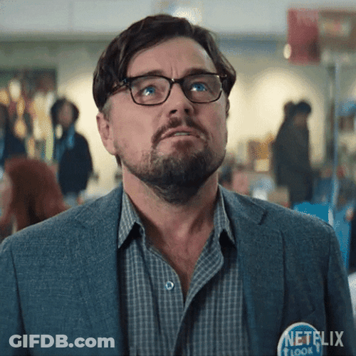 Don't Look Up Dr. Randall Screaming GIF