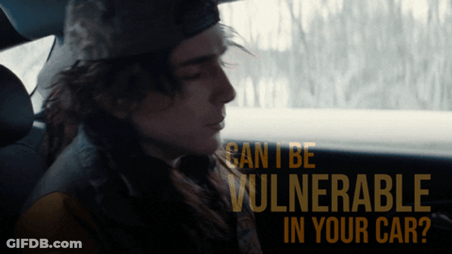 Don't Look Up Yule In Backseat GIF
