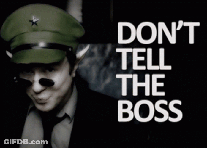 Don't Tell The Boss GIF