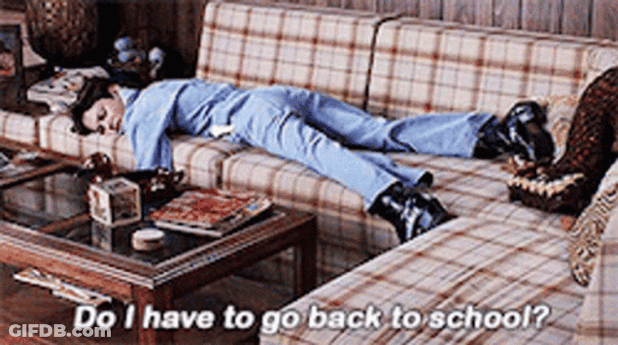 Don't Want Go Back To School GIF