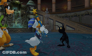 Donald Duck And Goofy Playing Video Game GIF