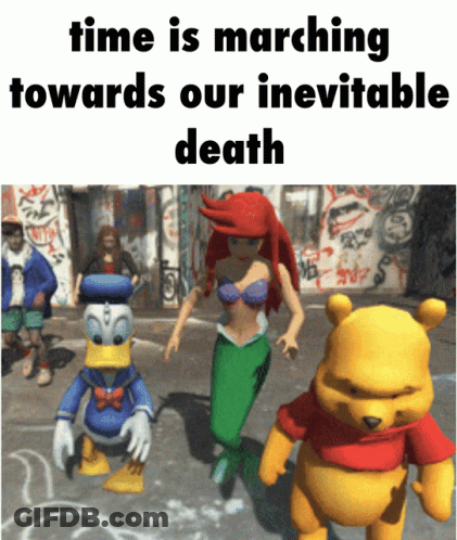 Donald Duck Ariel Winnie The Pooh And Little Mermaid Marching GIF