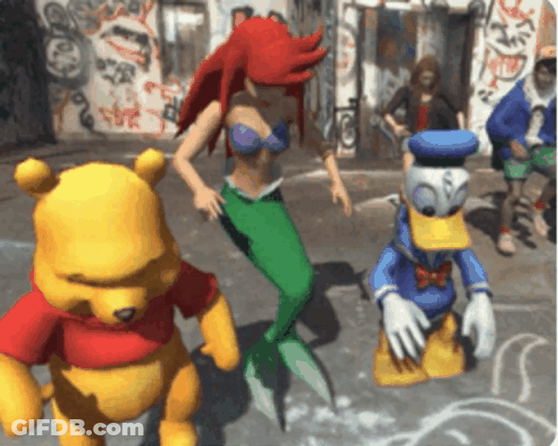 Donald Duck Dance With The Gang GIF