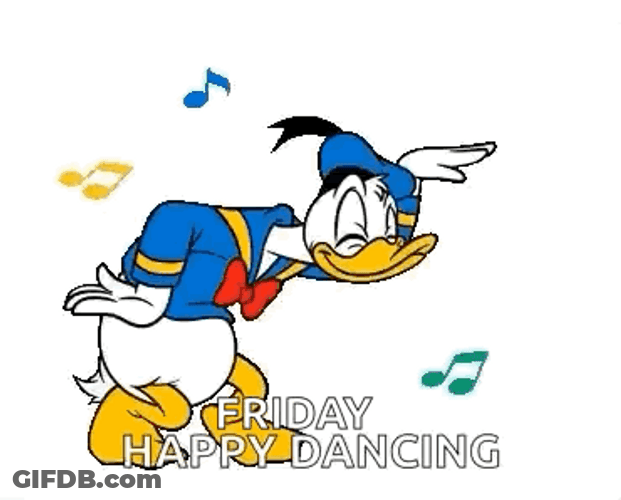 Donald Duck Dancing Happy Friday GIF