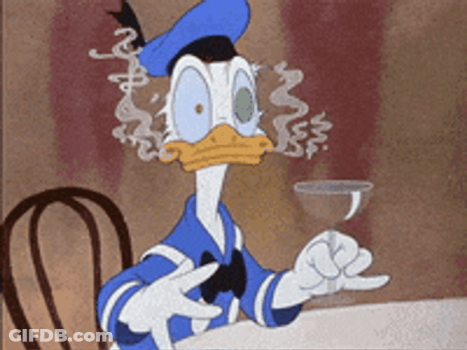 Donald Duck Disney Drinking Hot GIF