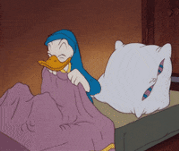 Donald Duck Disney Good Night Sleep Feathers GIF