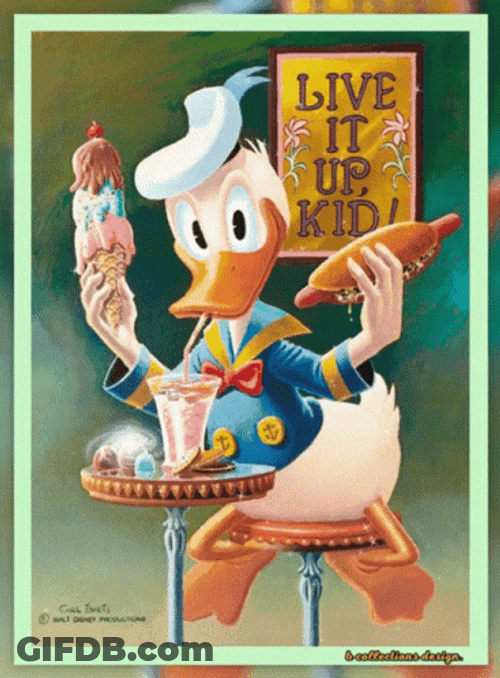Donald Duck Disney Happy Birthday GIF