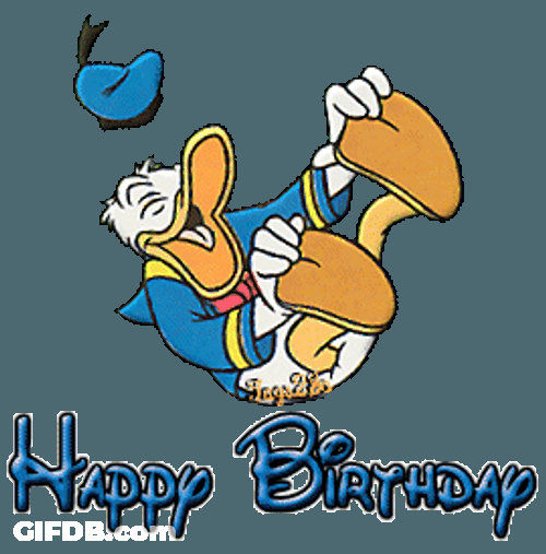 Donald Duck Disney Happy Birthday Lol Laughing GIF