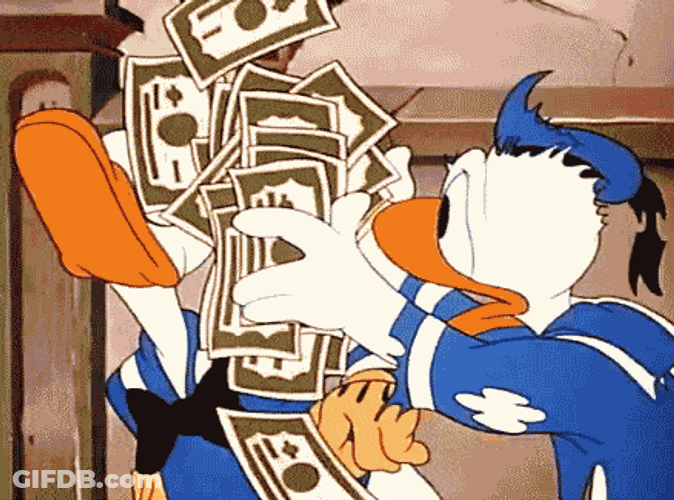 Donald Duck Disney Take My Money Snob GIF
