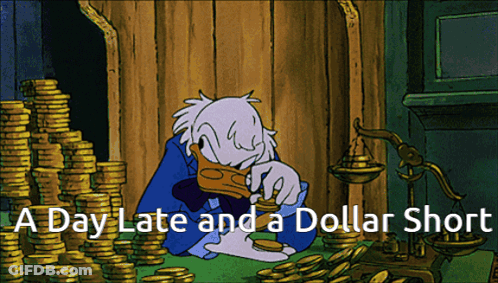 Donald Duck Gold Coins Day Late Dollar Short GIF