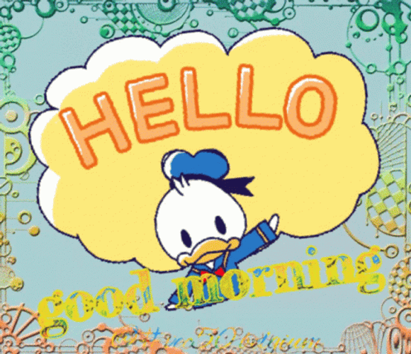 Donald Duck Hello Monday GIF