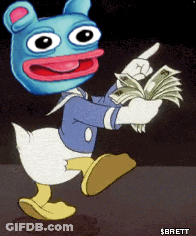 Donald Duck Holding Money And Pointing GIF