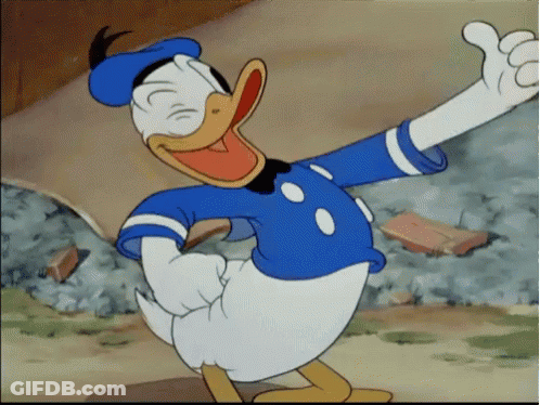 Donald Duck Is Giving A Thumbs Up In A Cartoon Scene GIF