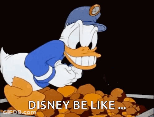 Donald Duck Is Standing Next To A Pile Of Rocks And Saying `` Disney Be Like ... '' GIF