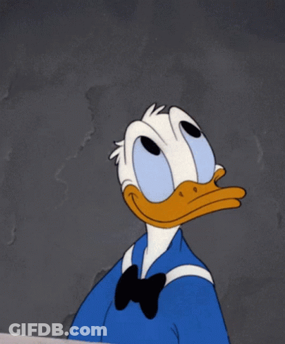Donald Duck Is Wearing A Blue Shirt And A Bow Tie GIF