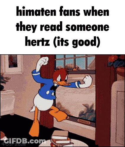 Donald Duck Jumping Himaten Fans When They Read Someone Hertz GIF