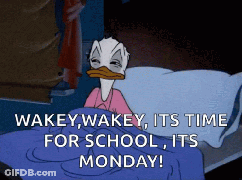 Donald Duck Lying In Bed Waking Up GIF