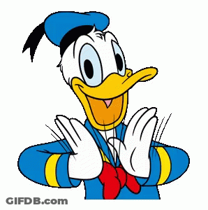 Donald Duck Making Stop Sign GIF