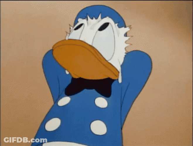 Donald Duck Nervous Sweating GIF