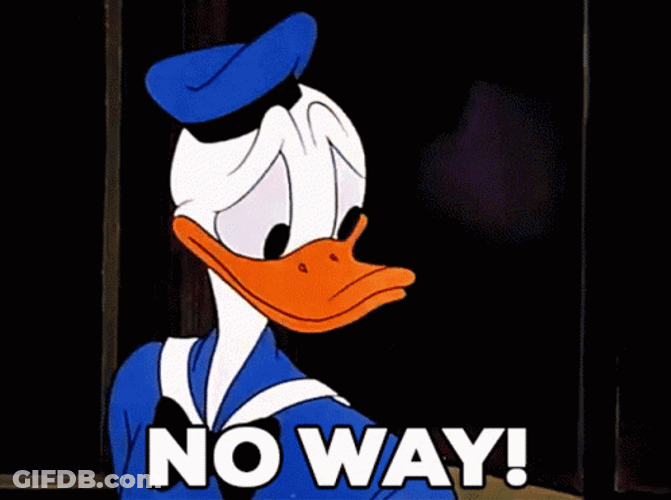 Donald Duck No Way GIF