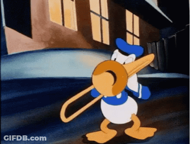 Donald Duck Sad Trombone Performance GIF