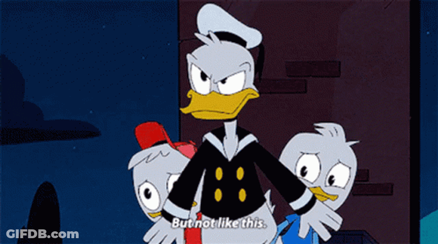 Donald Duck Saying Not Like This GIF
