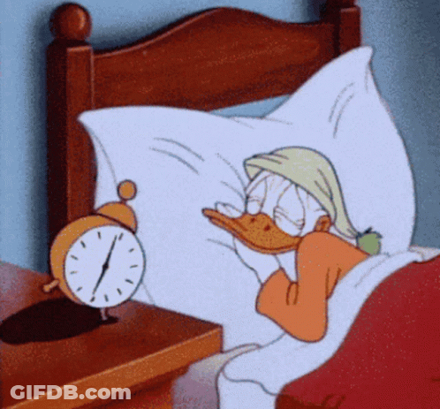 Donald Duck Sleeping In Bed GIF