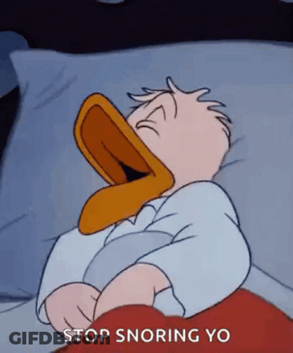 Donald Duck Sleeping With Mouth Open GIF