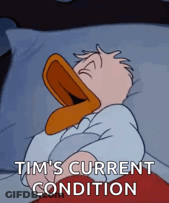Donald Duck Sleeping With Tim's Condition GIF