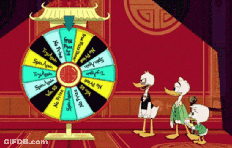 Donald Duck Spinning Wheel GIF