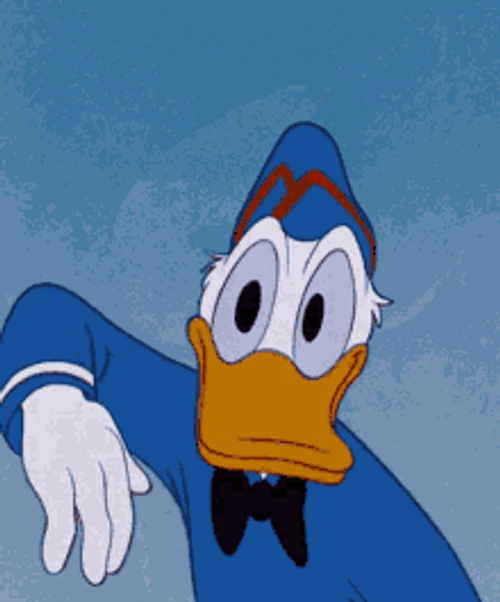 Donald Duck Two Finger Salute Yes Ma'am GIF