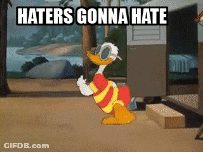 Donald Duck Walking Haters GIF