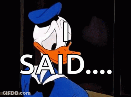 Donald Duck Waving Saying Said GIF