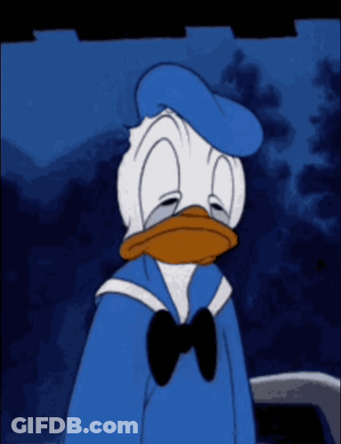 Donald Duck Wearing A Blue Hat And Bow Tie GIF
