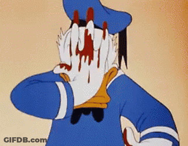 Donald Duck With Blood GIF