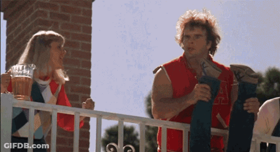Donald Gibb Shouting Nerd Alert GIF
