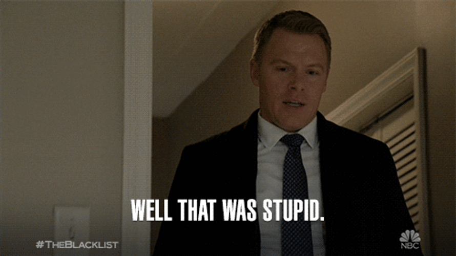 Donald Ressler Commenting That's Stupid From Blacklist GIF