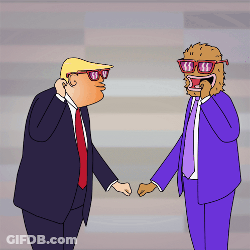 Donald Trump And Gorilla Cartoon GIF