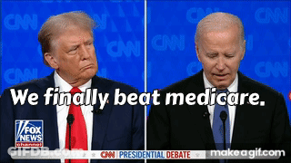 Donald Trump And Joe Biden On CNN Talking About Medicare GIF