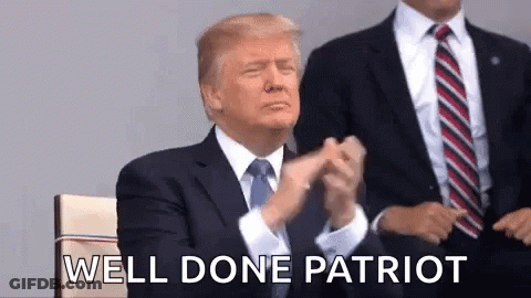 Donald Trump Applauding In Suit And Tie Before Crowd GIF