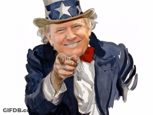 Donald Trump As Uncle Sam Pointing GIF