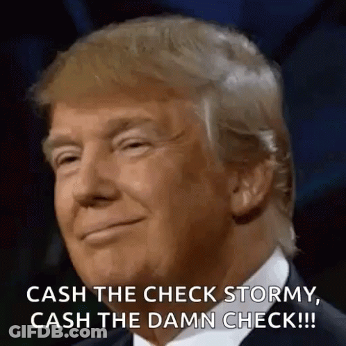 Donald Trump Cash The Check Stormy Cash The Damn Check GIF