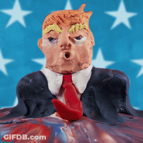 Donald Trump Clay Meltdown GIF