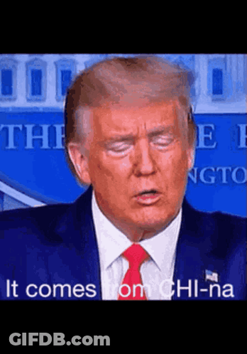 Donald Trump Close Up It Comes From China GIF