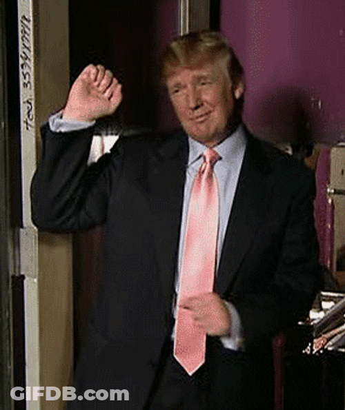 Donald Trump Dancing In Pink Necktie GIF