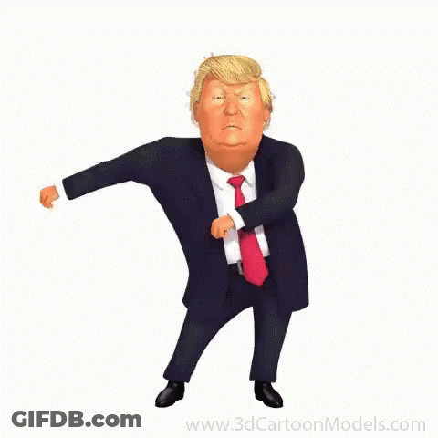 Donald Trump Dancing In Suit And Tie GIF